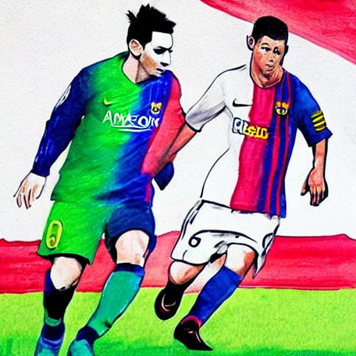 Dibujo de messi con Cristiano Ronaldo

