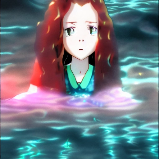 Sadie Sink as a fish 🧜‍♀️, swimming under water. (((Anime style:1.2))), high definition, ((Simetric face:1.2)), (professional detail:1.2) , focus vision, fog view, 8k, wallpaper, HDR. 