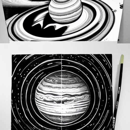 planet saturn drawing