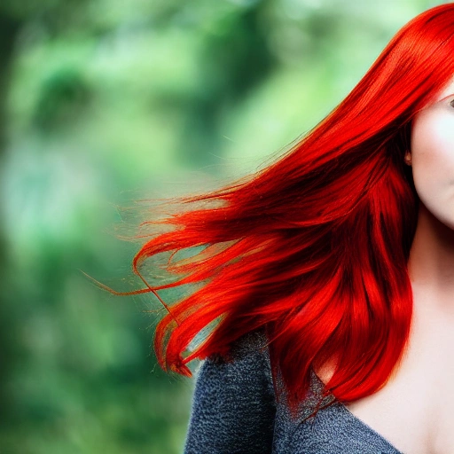 Woman, beautiful, red hair, 4k