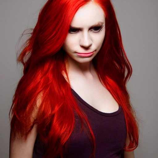 Woman, beautiful, red hair, 8k