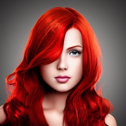 Woman, beautiful, red hair, very detailed, 8k --v 4