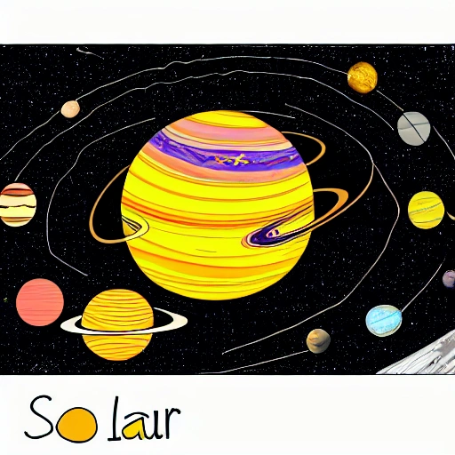 solar system, coloring book