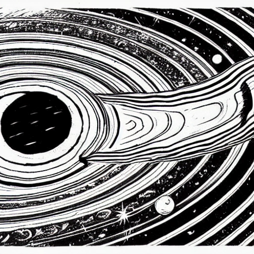 planet saturn, simple drawing, coloring book style, sharp details and clear lines, in black and white, and enough white to make it colorable
