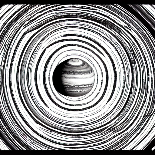 planet saturn, simple drawing, coloring book style, sharp details and clear lines, in black and white, and enough white to make it colorable
