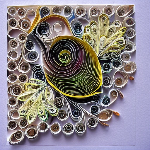 paper quilling, paper cut art, paper illustration, palm charm, very detailed, 8k --v 4