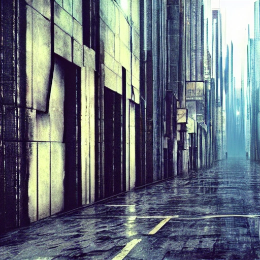 street walls in a bladerunner dystopian future, midjourney