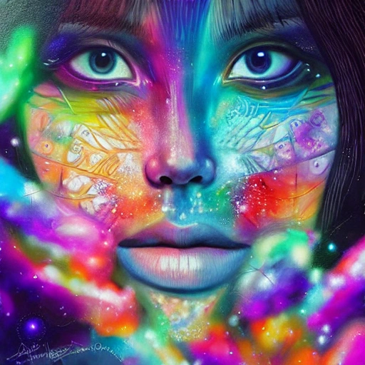 ultra realistic photo portrait of han-so-hee cosmic energy, colorful, painting burst, beautiful symmetrical face, nonchalant kind look, realistic round eyes, tone mapped, intricate, elegant, highly detailed, digital painting, artstation, concept art, smooth, sharp focus, illustration, dreamy magical atmosphere, art by artgerm and greg rutkowski and alphonse mucha, 4k, 8k