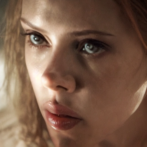 Scarlett Johansson as in "the walking dead". ((Simetric face:1.2)), (beautiful detail), cinematography scene, professional detail, professional photo, high definition, high resolution, 8k, sepia color ambient, ambient lumen, volumetric lighting, hdr