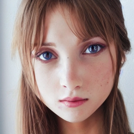 beautifull perfectly symetrical face of a girl