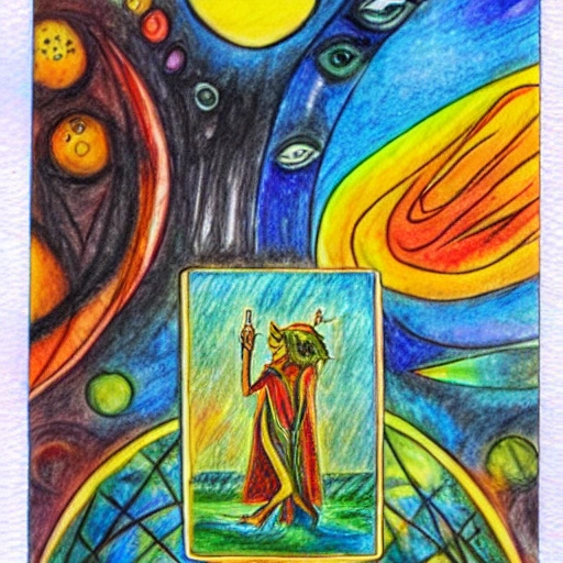 tarot, Trippy, Pencil Sketch, Water Color, Oil Painting, Cartoon