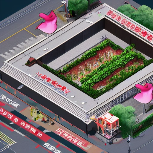 城市灯红酒绿, 3D, Cartoon