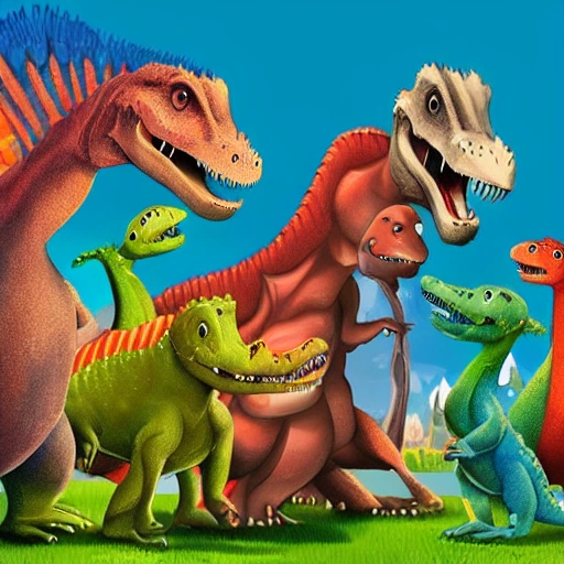 Países representados con dinosaurios bebés , Cartoon