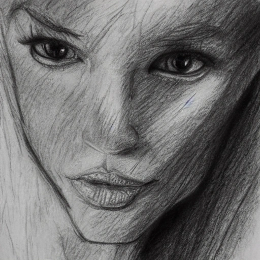 Pencil Sketch,rostro,abstracto