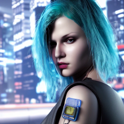  cyberpunk girl, detailed face,cyberpunk city, wired, , hyperrealistic, photografic, ambient hard, octane render