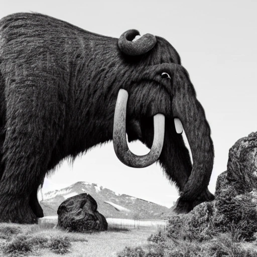 Mammoth, white background