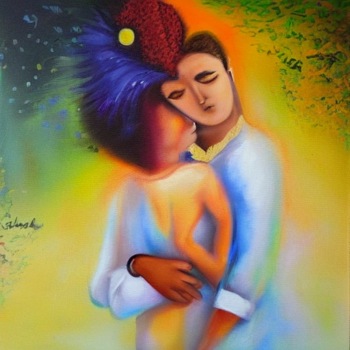 Amor, sueños,Oil Painting