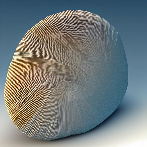 overlapping shell structures, fading background, 3d