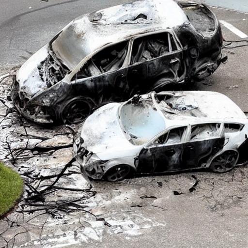 two cars melted together