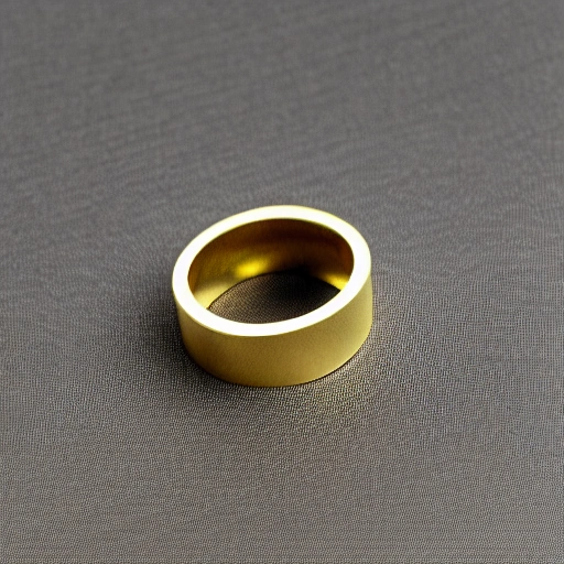Matte Painting, Gold Ring, White Background