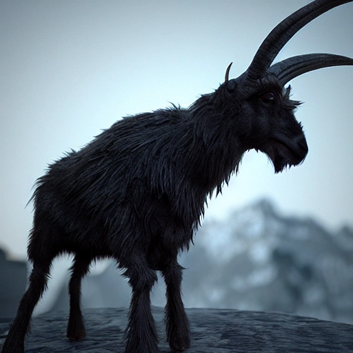 A Hooded Goat, vray unreal engine