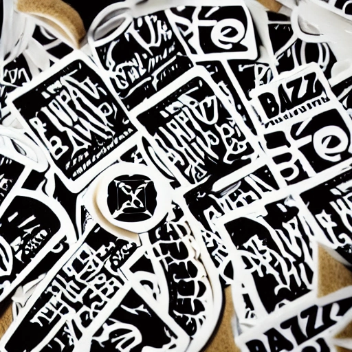 "baz" logo stickers 