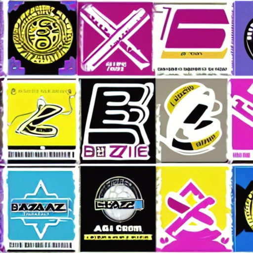 b.a.z. logo stickers 
