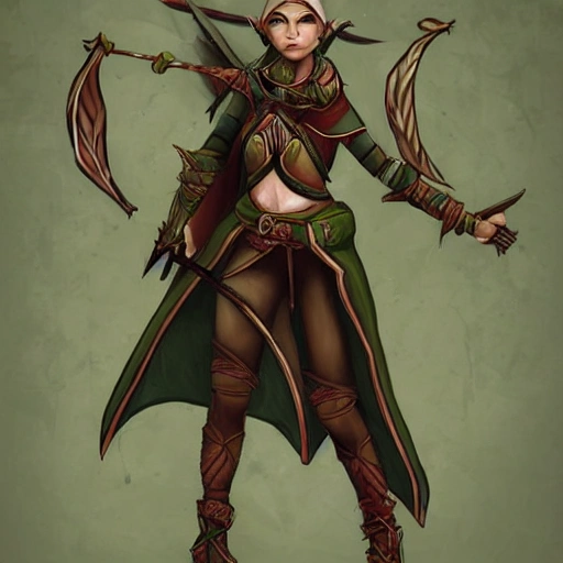 Female Elf Ranger, Artistic Mode