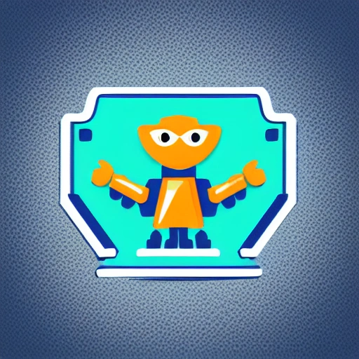 a cute mascot for a futuristic tool antivirus company, walking, simple, vector art, flat design