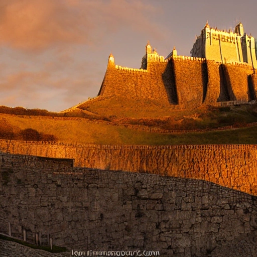 Minas Tirith with golden hour