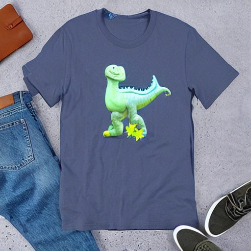 Dino baby realistic 3D with t shirt coldplay a head full of dreams 