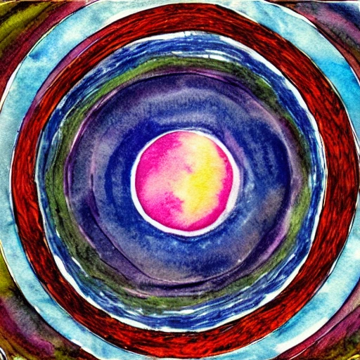 planet in the infinite space, Water Color