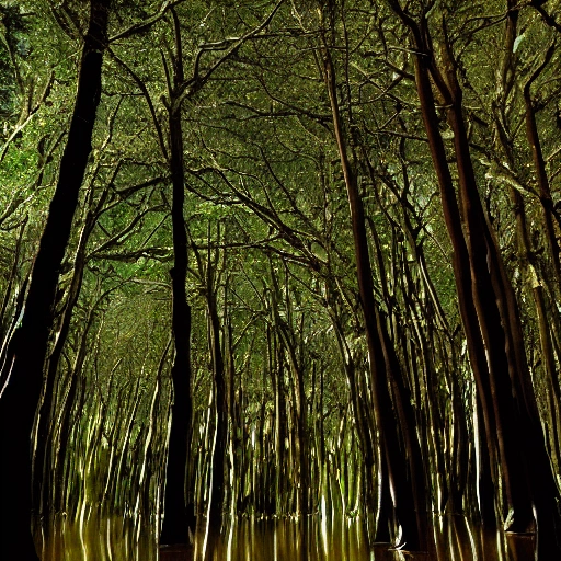 moon sea trees