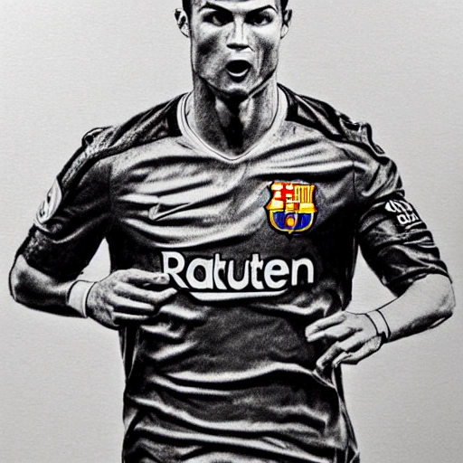 Cristiano Ronaldo Pencil Sketch