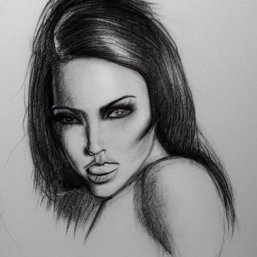 sexy , Pencil Sketch - Arthub.ai