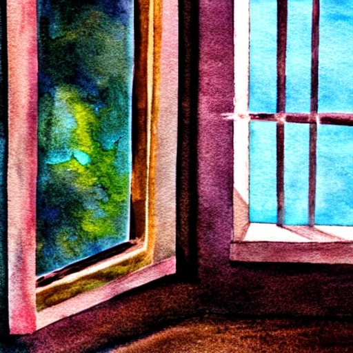 
ramdom, still life, reflection, window, 3D, Trippy, Water Color