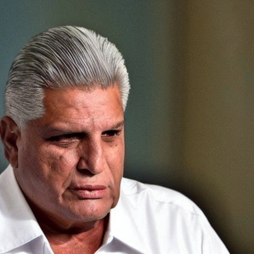 Miguel diaz canel la mitad de la cara como muerte