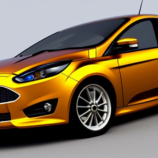 , 3D, Car, Detailed, Ford, Focus, Sport Car, Realistic