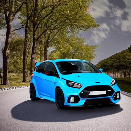 , 3D, Car, Detailed, Focus RS, Sport, Real Image, Enlarge Fenders, Front View