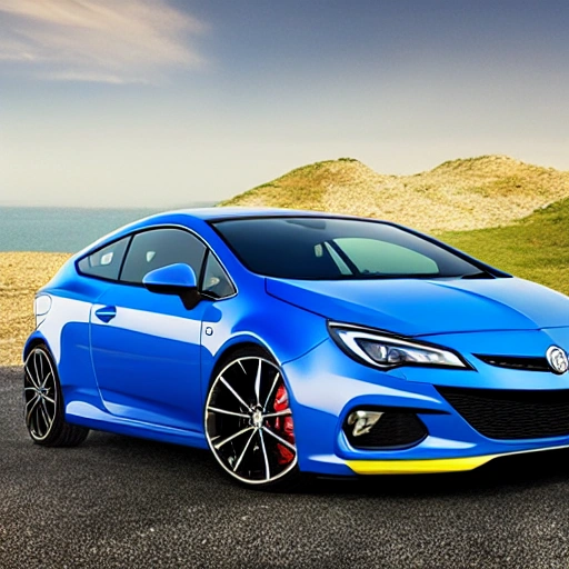 , Car, Detailed, Astra Coupé, Sport, Real Image, Enlarge Fenders, Front View, Full View, TCR, Full Image, Real, Landscape, Realistic, Blue