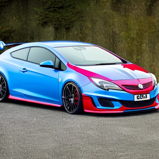 , Car, Detailed, Astra GTC, Sport, Real Image, Enlarge Fenders, Front View, Full View, TCR, Full Image, Real, Landscape, Realistic, Blue, Red