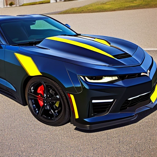 , Car, Detailed, Camaro, Sport, Real Image, Enlarge Fenders, Corvette, Hell Cat, Bumble Bee, Red