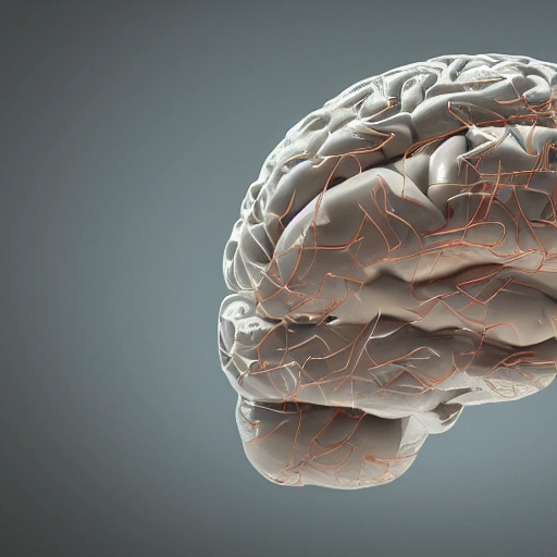 complex 3d render ultra detailed of a beautiful porcelain human brain, cyborg, robotic parts, 150 mm, beautiful studio soft light, rim light, vibrant details, luxurious cyberpunk, lace, hyperrealistic, cable electric wires, microchip, elegant, beautiful background, octane render, H. R. Giger style, 8k