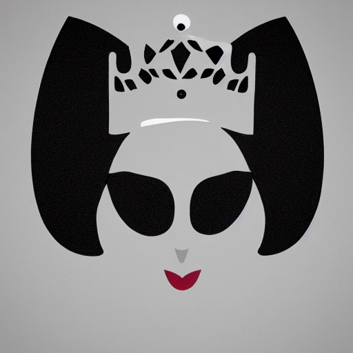 Black cat queen
, minimalist, shadows, crown