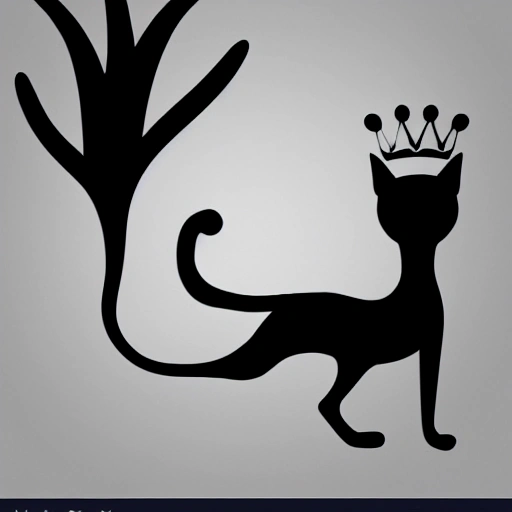 Black cat queen
, minimalist, shadows, crown, full body