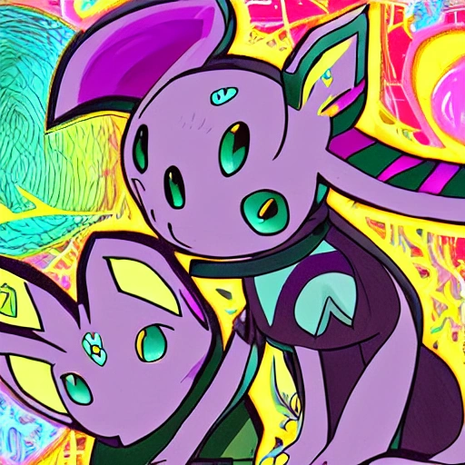 , Trippy, espeon and umbreon