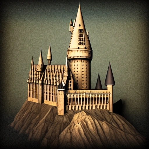 , 3D, hogwarts castle