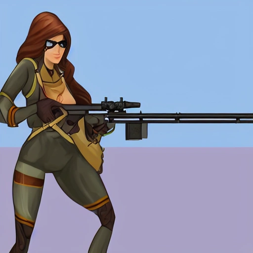 full body 
woman sniper
 
