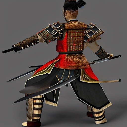 visualize photo
powerful Japanese samurai
historical armor
army
brave attack with sword
total war
