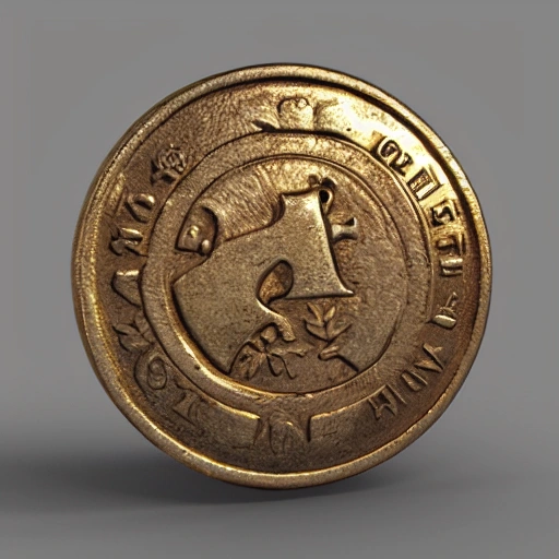 coin, bright, ancient, roman, 3D, portuguese